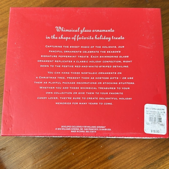 Williams Sonoma Peppermint Candy Ornaments - Picture 2 of 5